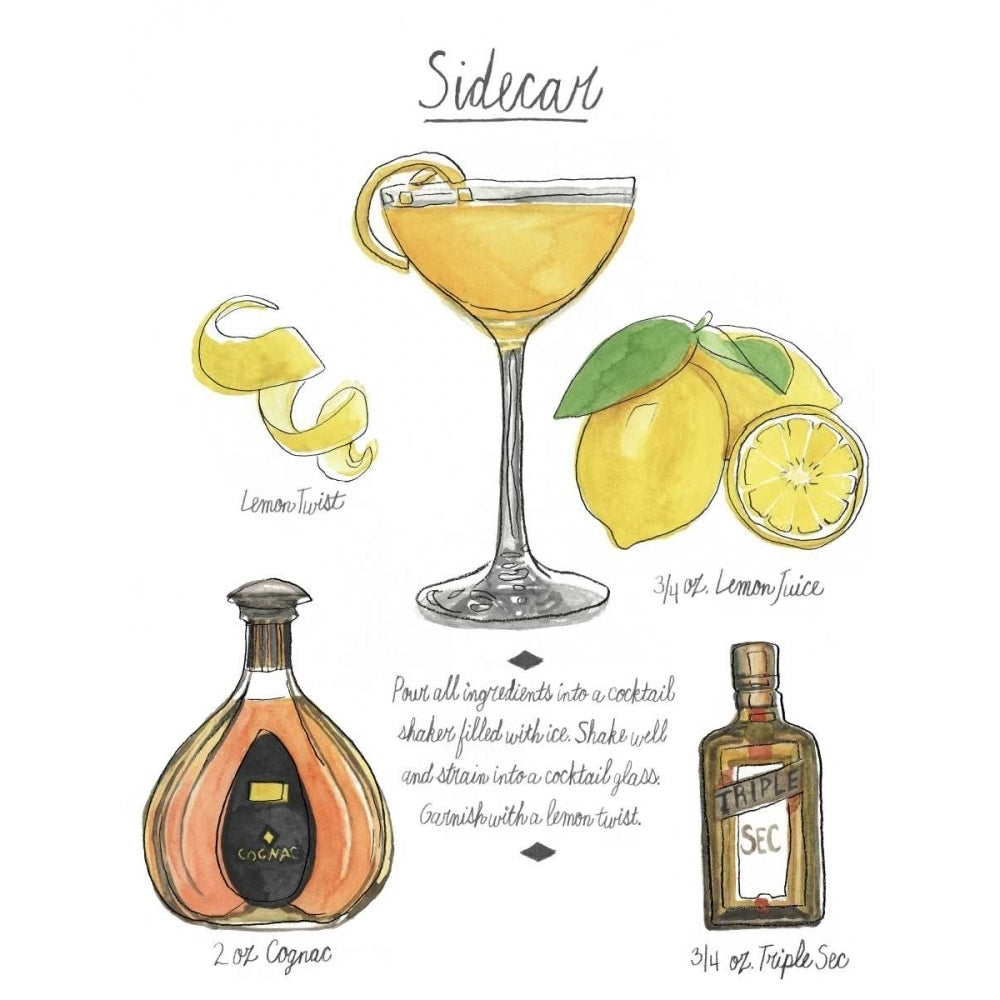 Classic Cocktail - Sidecar Poster Print - Naomi McCavitt-VARPDX154164D Image 1