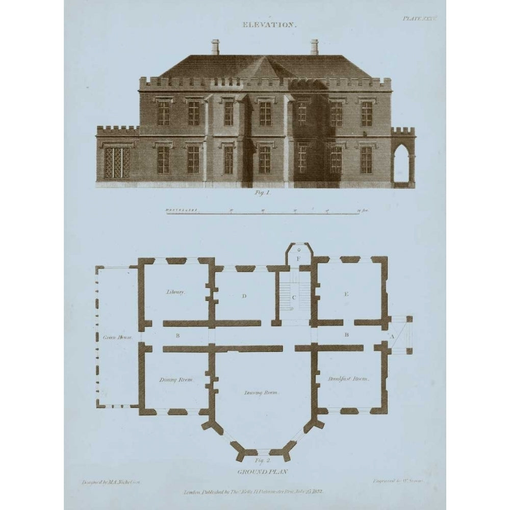 Chambray House and Plan III Poster Print - Thomas Kelly-VARPDX154415Z Image 1