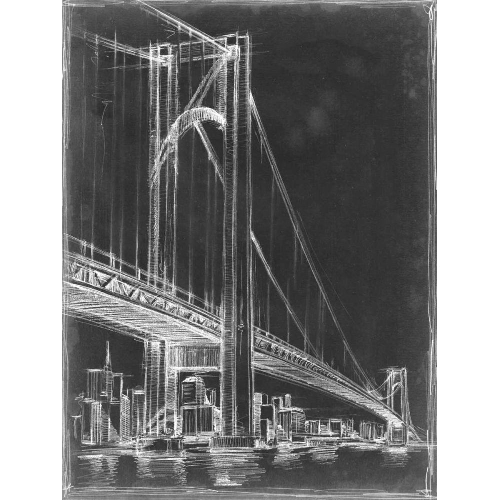 Suspension Bridge Blueprint I Poster Print - Ethan Harper-VARPDX154790Z Image 1