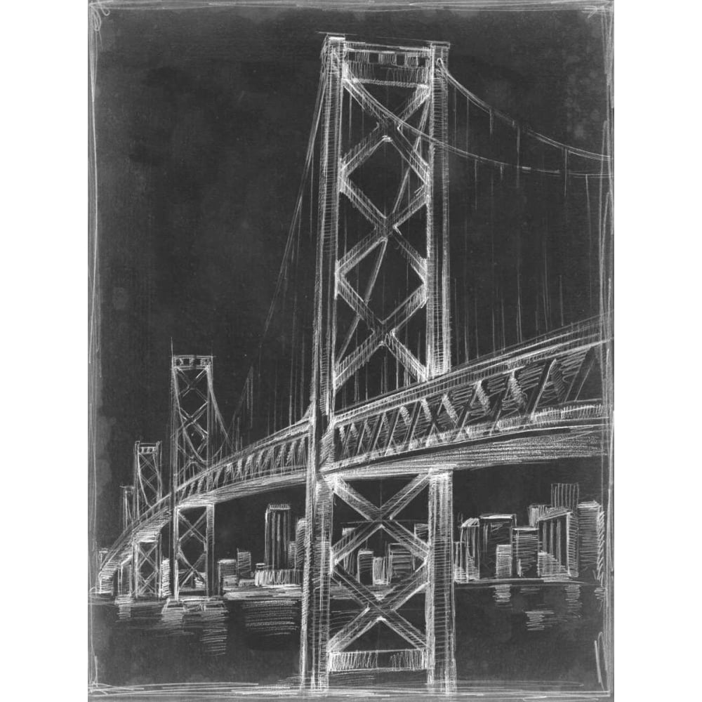 Suspension Bridge Blueprint II Poster Print - Ethan Harper-VARPDX154791Z Image 1