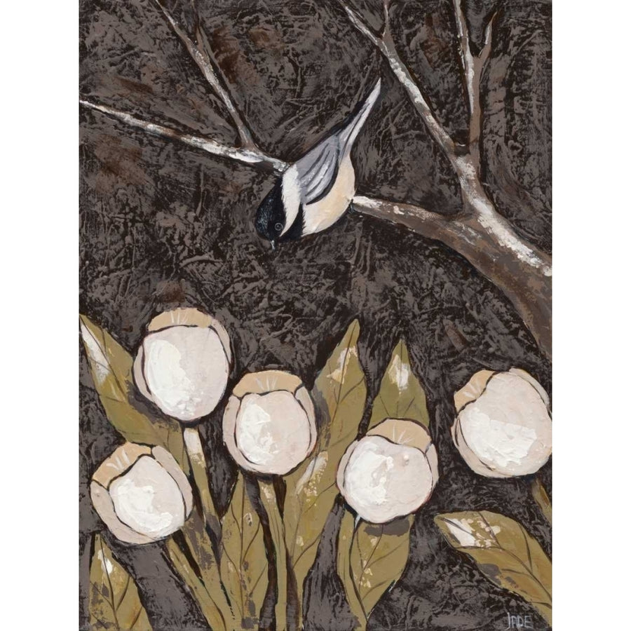 Chickadee and Tulips II Poster Print - Jade Reynolds-VARPDX155135GG Image 1