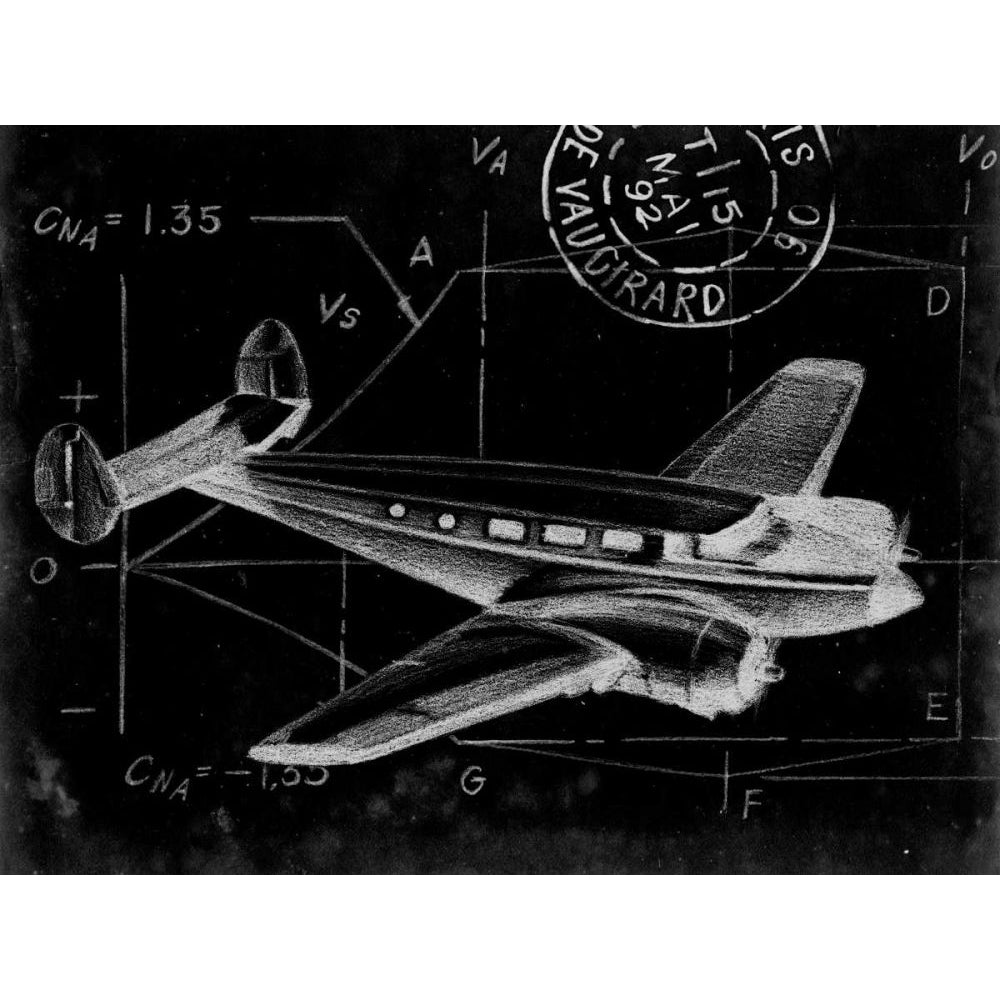 Flight Schematic IV Poster Print - Harper Ethan-VARPDX155155D Image 1