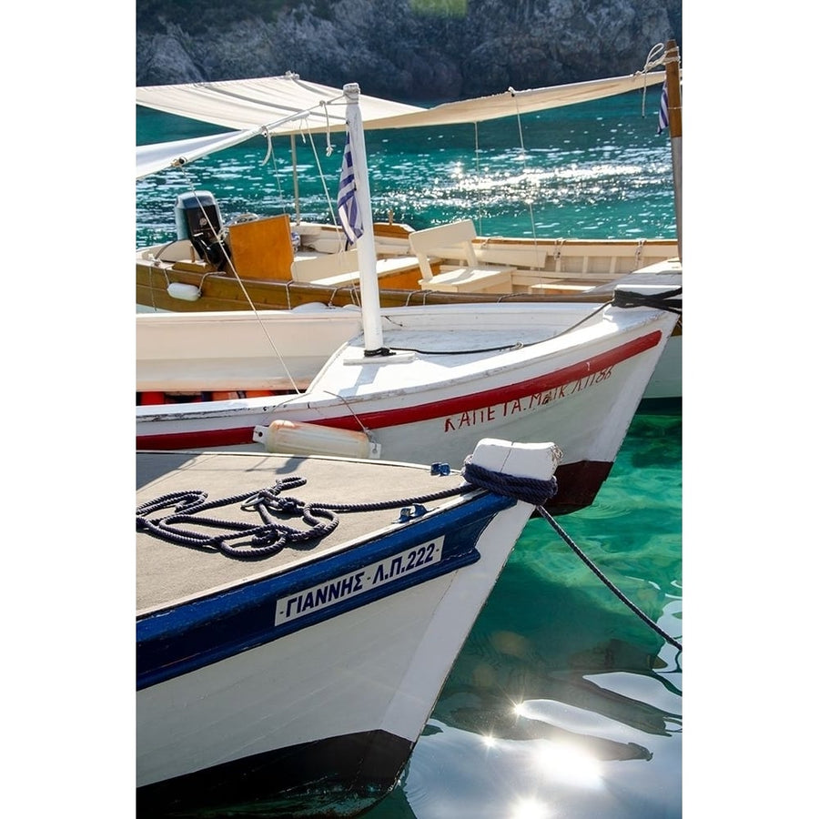 Workboats of Corfu Greece I Poster Print - Laura DeNardo-VARPDX158820Z Image 1