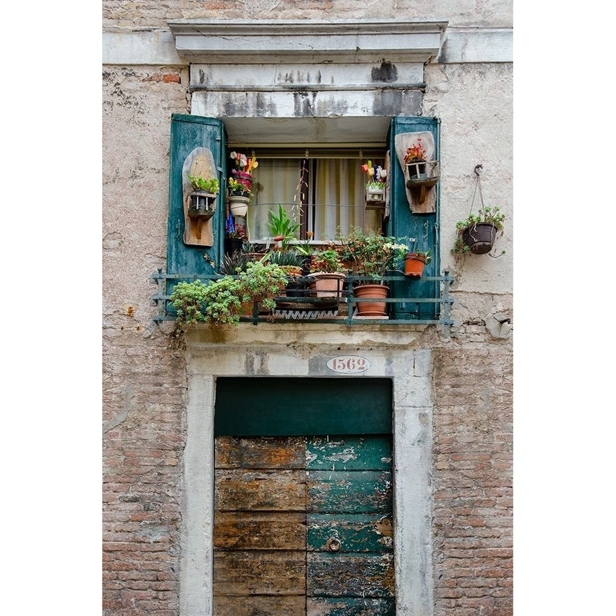 Italian Window Flowers I Poster Print - Laura DeNardo-VARPDX158827Z Image 1