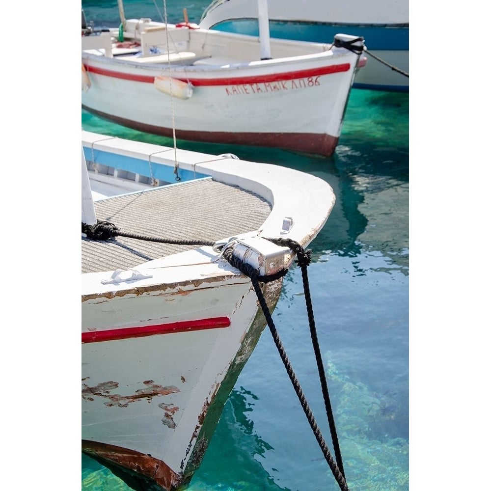 Workboats of Corfu Greece III Poster Print - Laura DeNardo-VARPDX158822Z Image 1