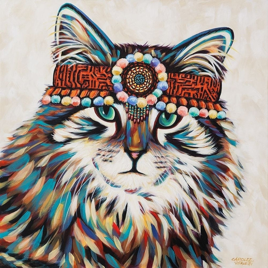 Hippie Cat II Poster Print - Carolee Vitaletti-VARPDX158910D Image 1