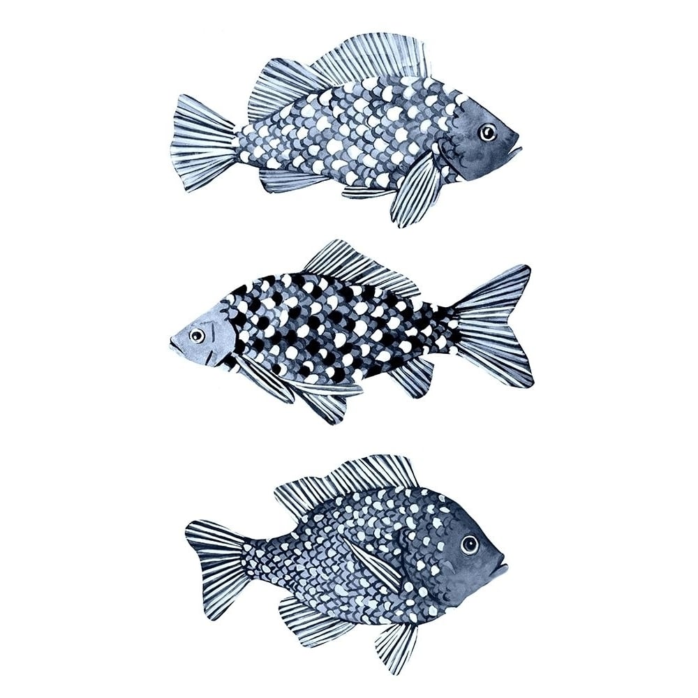 Blue Fish I Poster Print - Emma Scarvey-VARPDX159908D Image 1