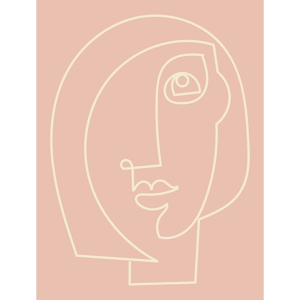 Figure Line Woman on Blush Poster Print - Deidre Mosher-VARPDX16001BA Image 1