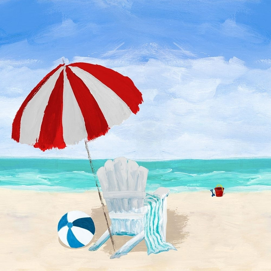 Beach Chair with Umbrella by Julie DeRice-VARPDX16016B Image 1