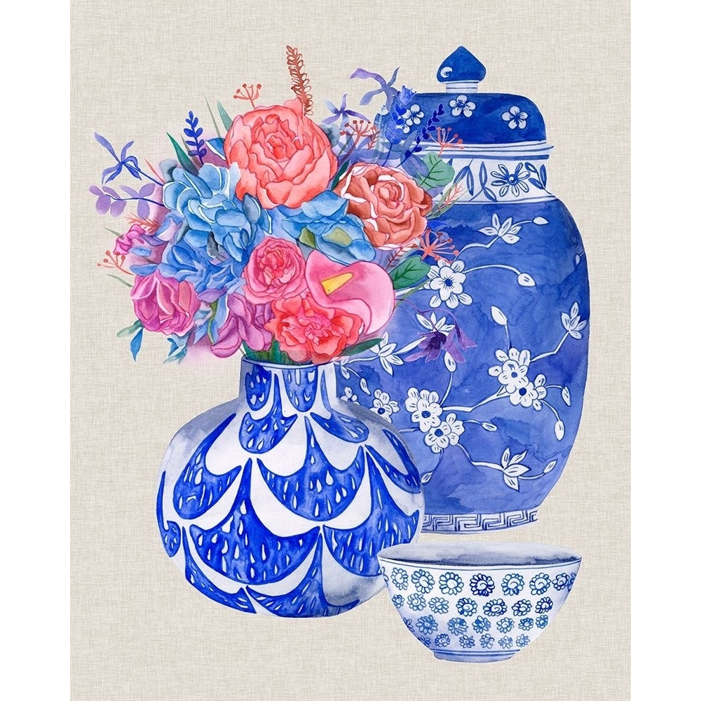 Delft Blue Vases I Poster Print - Melissa Wang-VARPDX160746Z Image 1