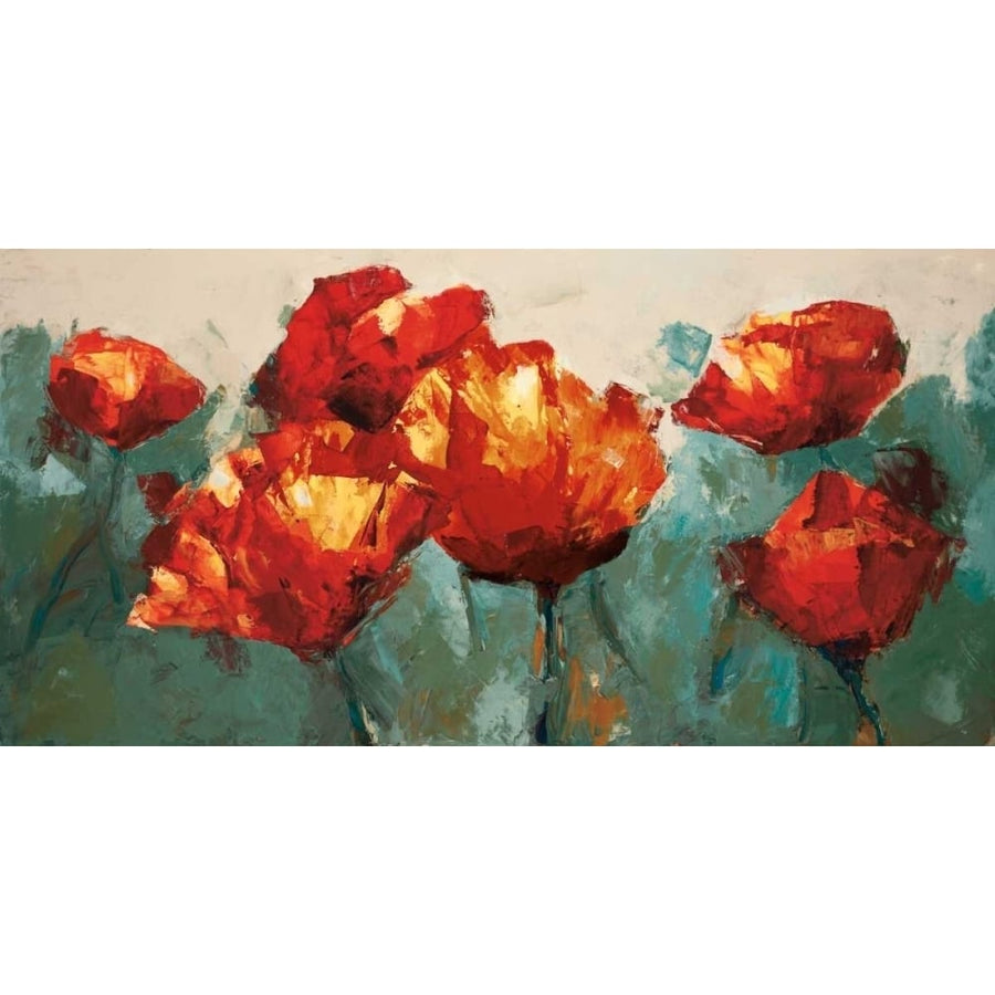 Poppies On Slate Poster Print by Peter Colbert-VARPDX16123 Image 1