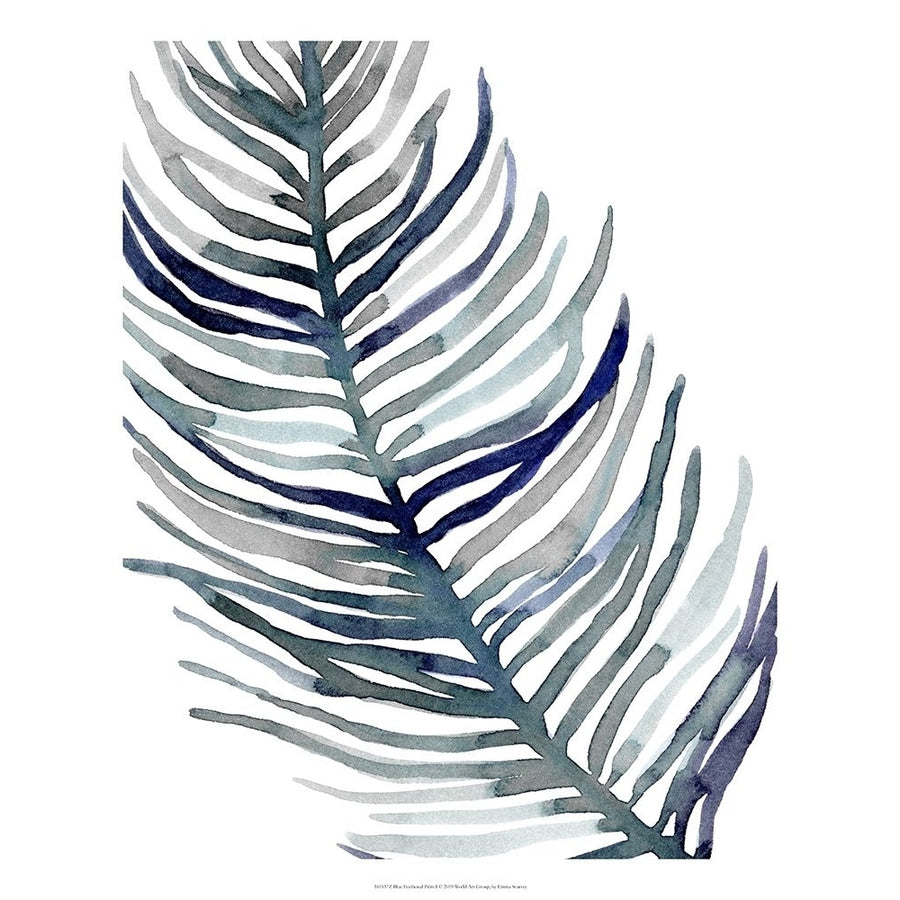 Blue Feathered Palm I Poster Print - Emma Scarvey-VARPDX161637Z Image 1