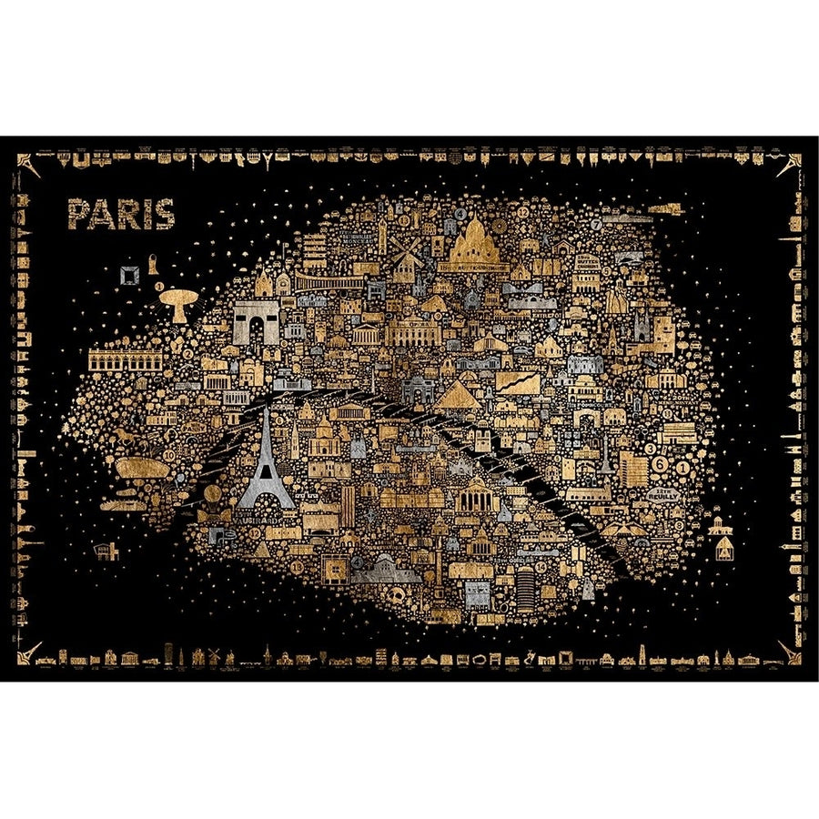 Glam Iconic Cities-Paris Poster Print - Rafael Esquer-VARPDX161681Z Image 1