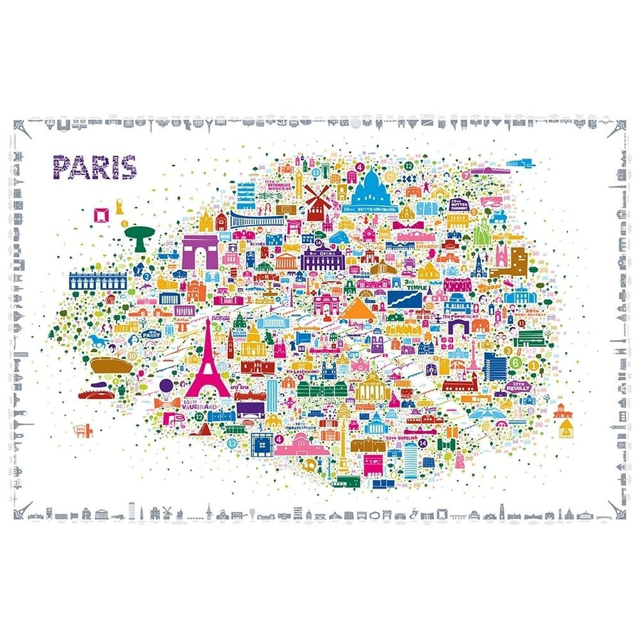 Iconic Cities-Paris Poster Print - Rafael Esquer-VARPDX161677Z Image 1