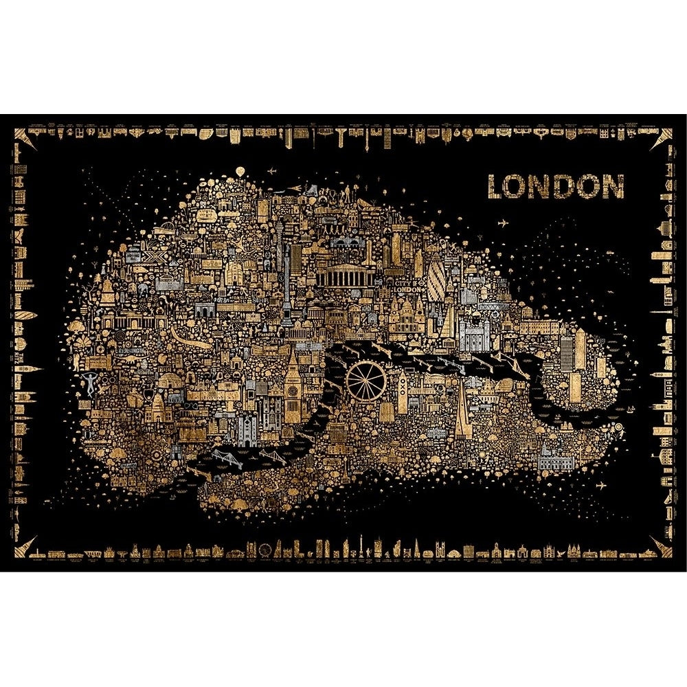 Glam Iconic Cities-London Poster Print - Rafael Esquer-VARPDX161680Z Image 1