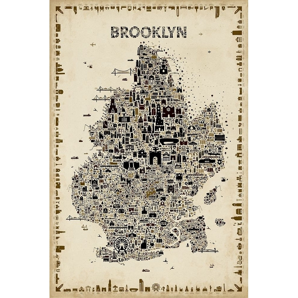 Antique York Collection-Brooklyn Poster Print - Rafael Esquer-VARPDX161698Z Image 1