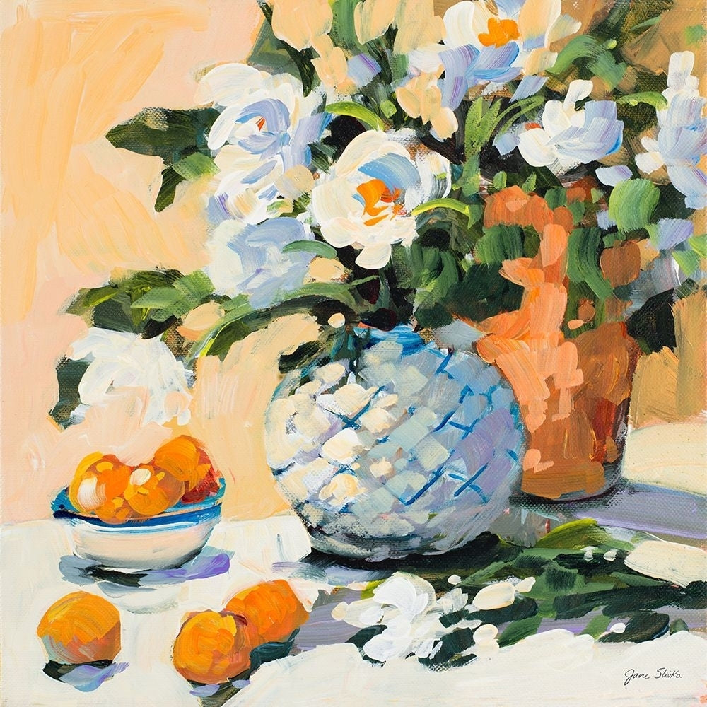 Flowers And Oranges Poster Print - Jane Slivka-VARPDX16233B Image 1