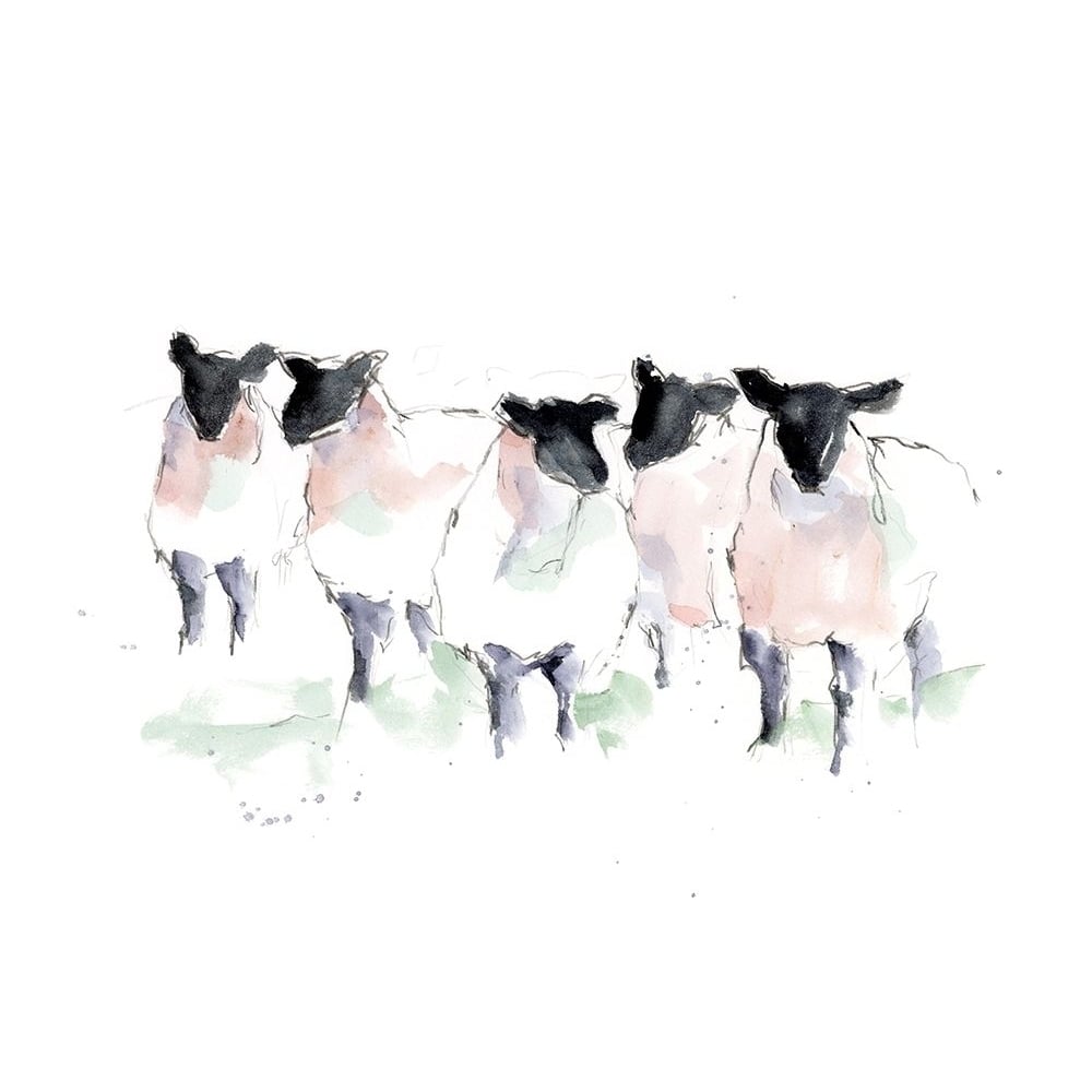 Minimalist Watercolor Sheep I Poster Print - Ethan Harper-VARPDX162712FN Image 1