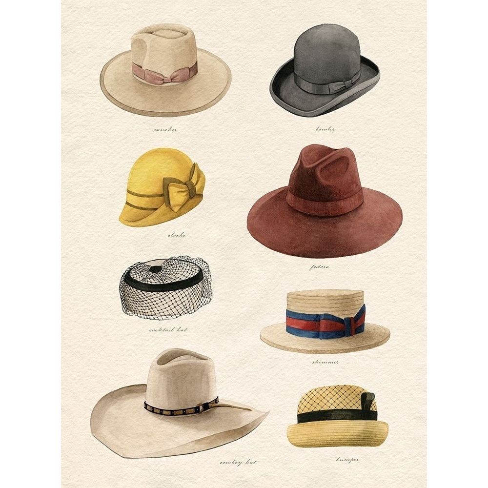 Vintage Hats II Poster Print - Grace Popp-VARPDX164207Z Image 1