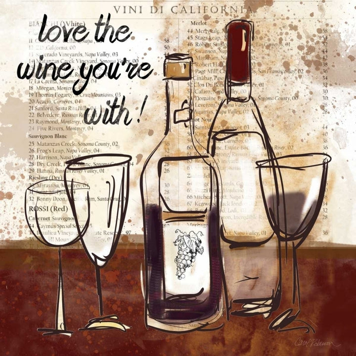 Love the Wine Poster Print by Carol Robinson-VARPDX16546 Image 2