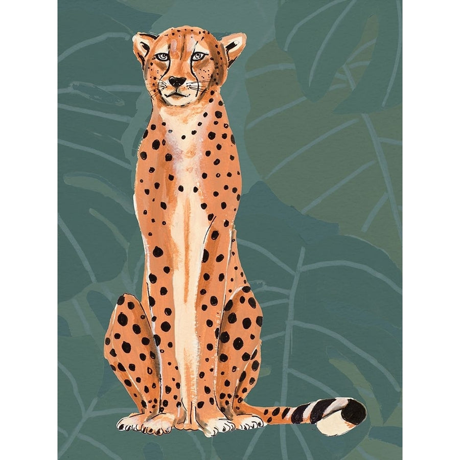 Cheetah Retro On Leaf Pattern Poster Print - Patricia Pinto-VARPDX16588A Image 1