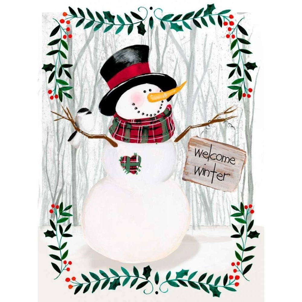 Folk Snowman Forest I Poster Print - Jennifer Paxton Parker-VARPDX167343D Image 1