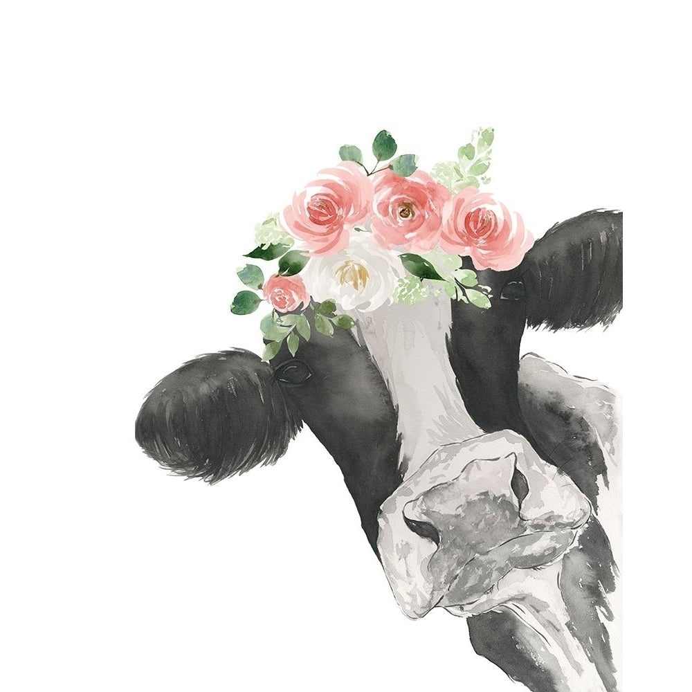 Hello Cow With Flower Crown by Lucille Price-VARPDX16741A Image 1