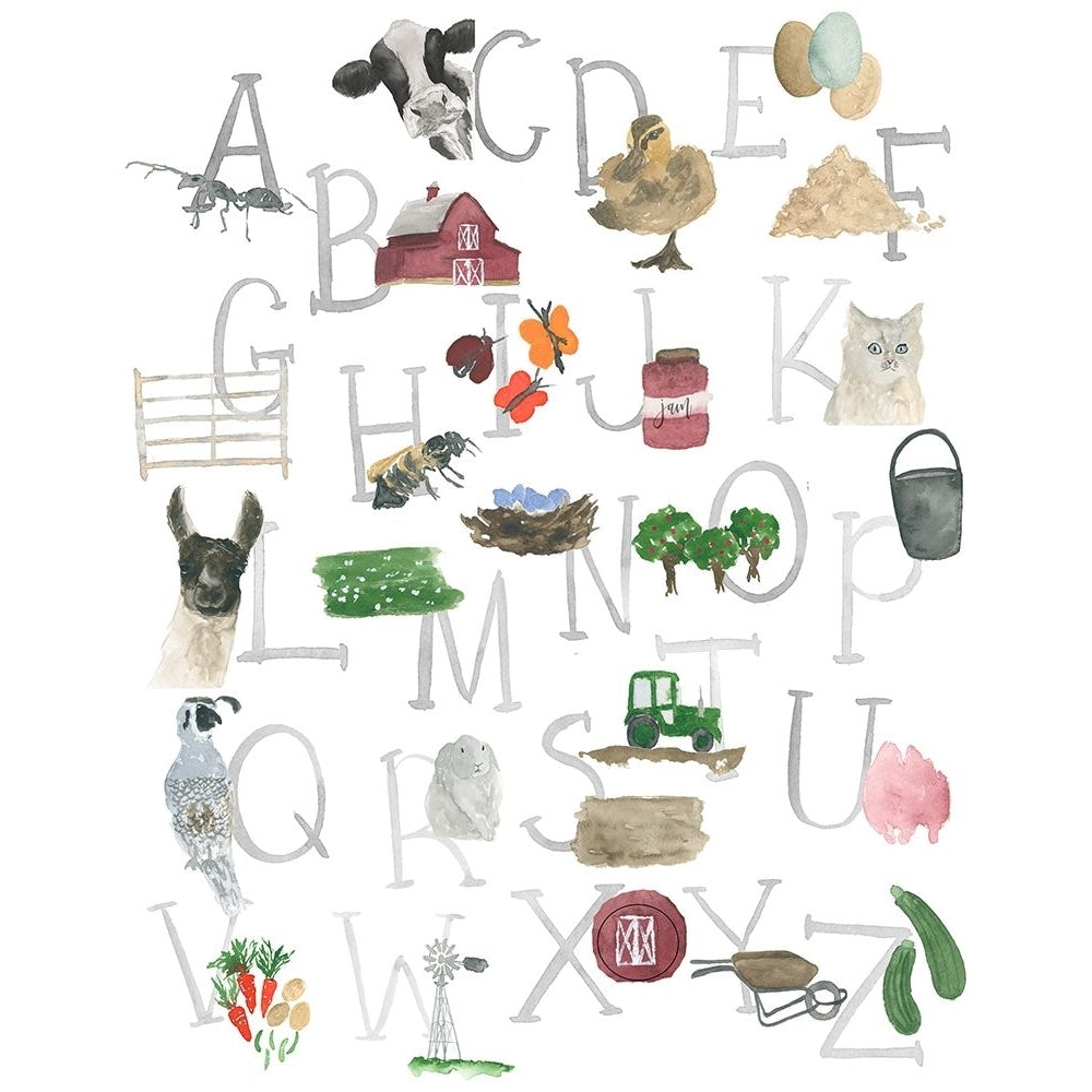 Farm Alphabet Poster Print - Lucille Price-VARPDX16743H Image 1