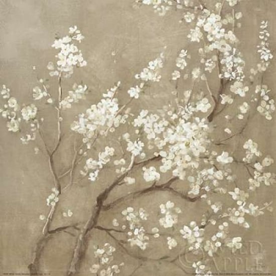 White Cherry Blossoms I Neutral Crop Poster Print by Danhui Nai-VARPDX16793 Image 1