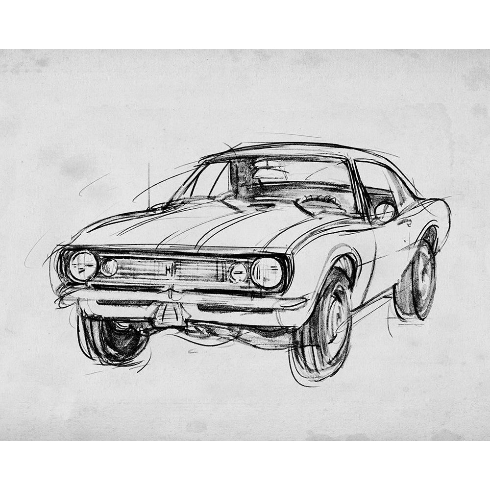 Classic Car Sketch III Poster Print - Annie Warren-VARPDX168765Z Image 1