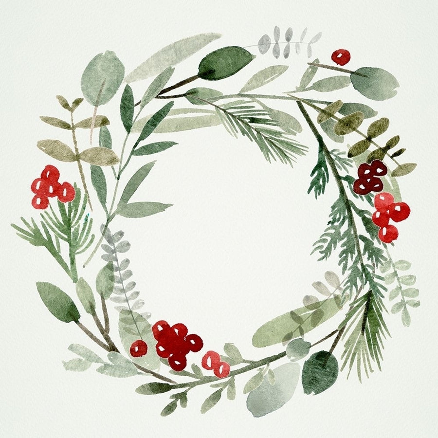 Holly Wreath II Poster Print - Melissa Wang-VARPDX170559D Image 1