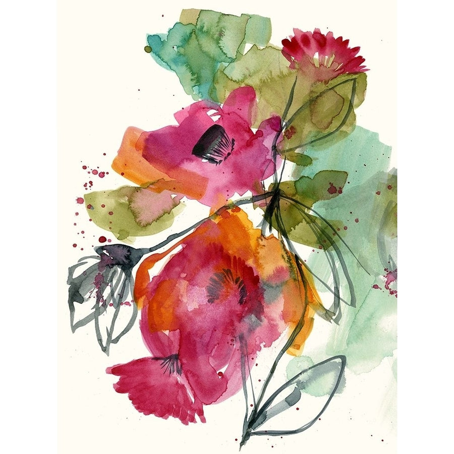 Flower Party I Poster Print - Jennifer Goldberger-VARPDX170948FN Image 1