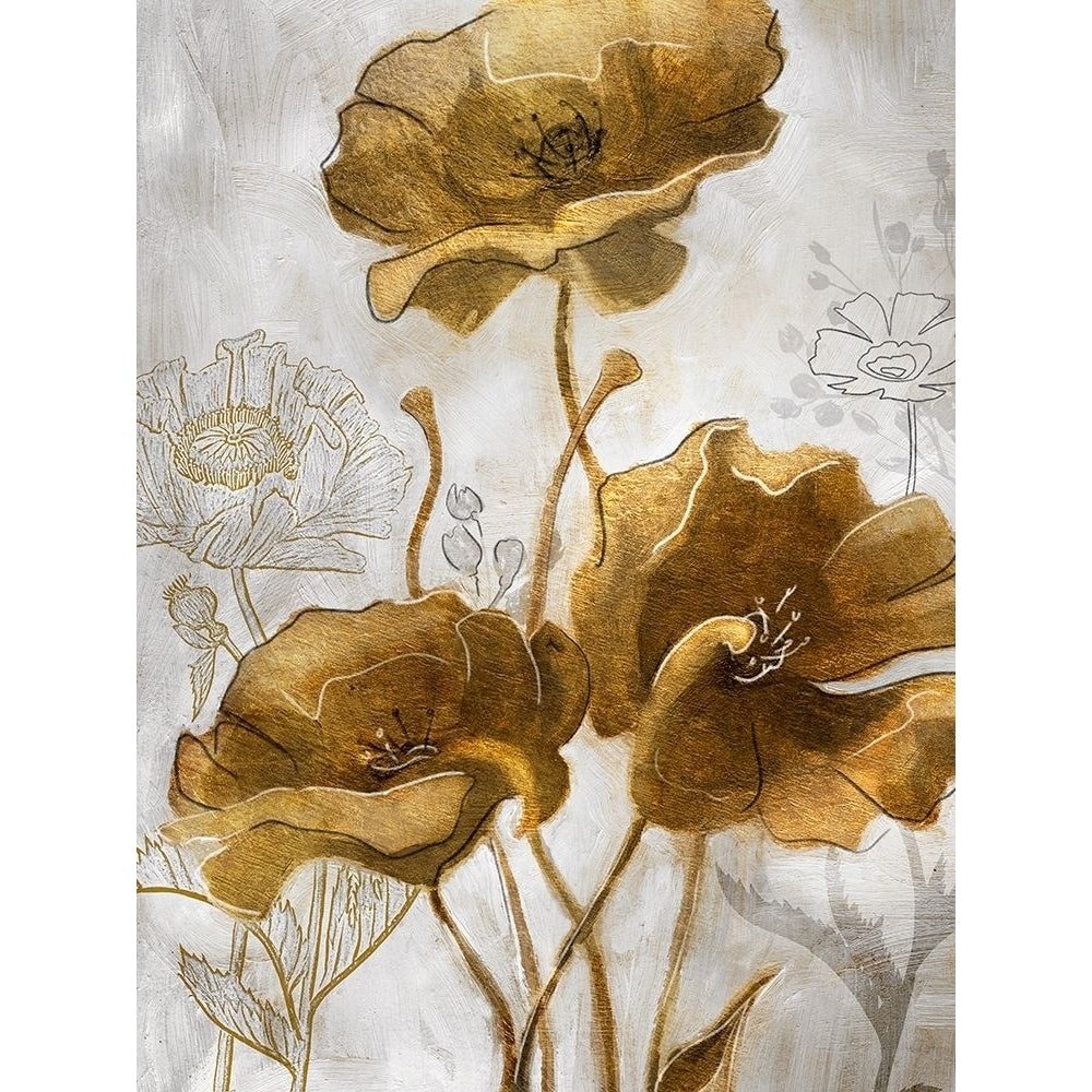 Gold and Silver Flowerfield II Poster Print - W Studio-VARPDX171815Z Image 1