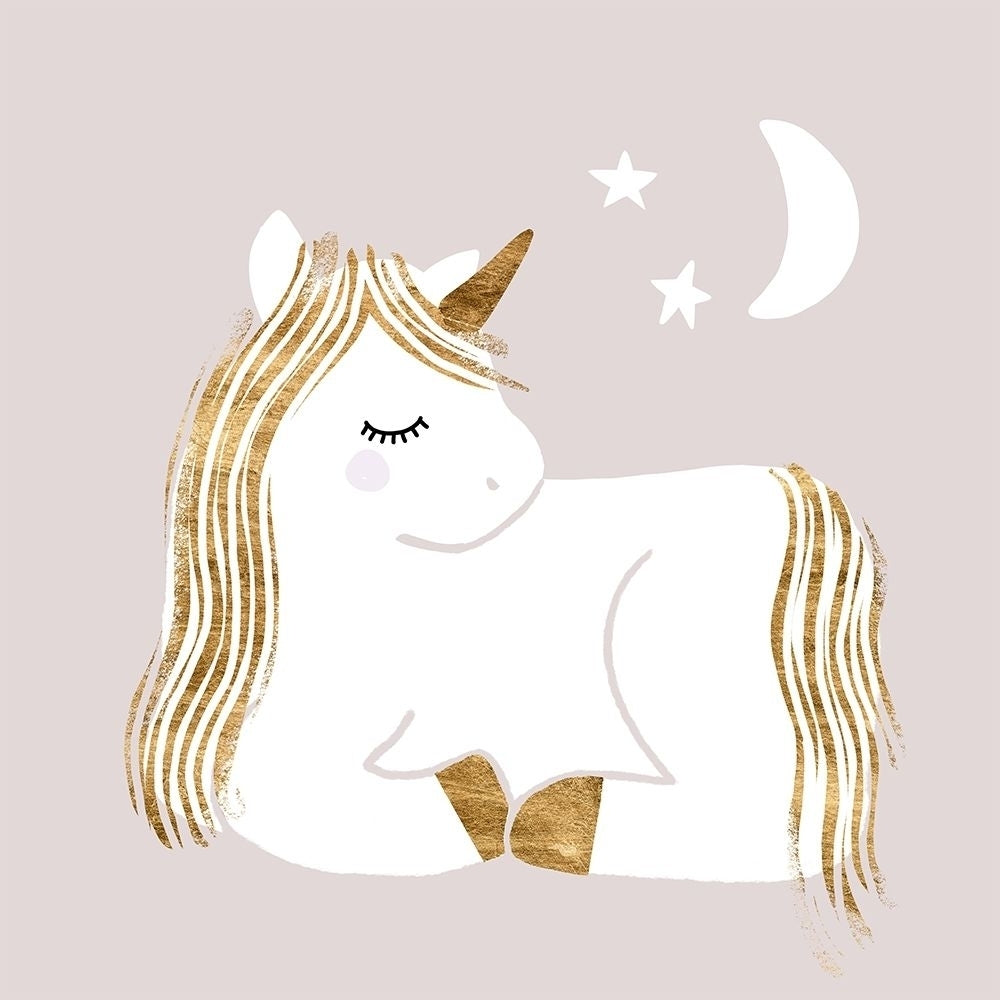 Sleepy Unicorn II Poster Print - Victoria Barnes-VARPDX172183D Image 1