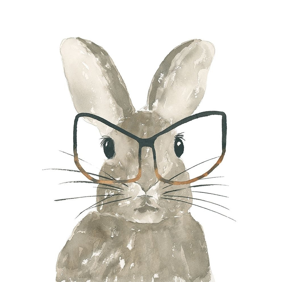 Bunny With Glasses Poster Print - Lucille Price-VARPDX17255B Image 1