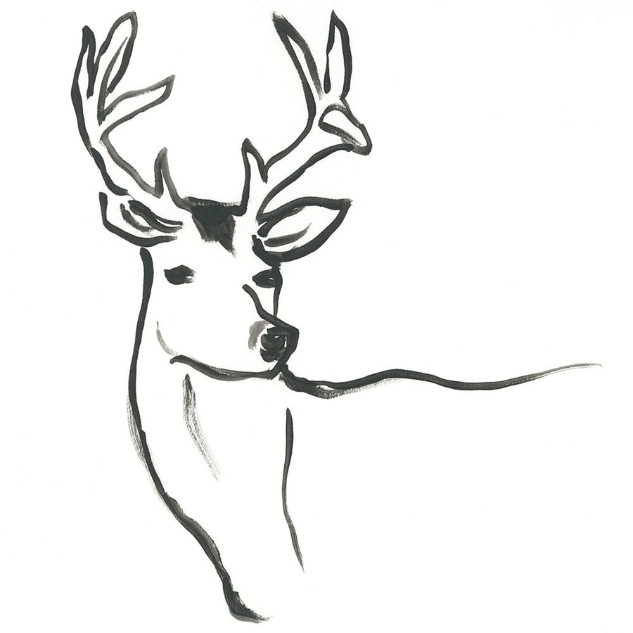 Minimal Deer I Poster Print - June Erica Vess-VARPDX172805D Image 1