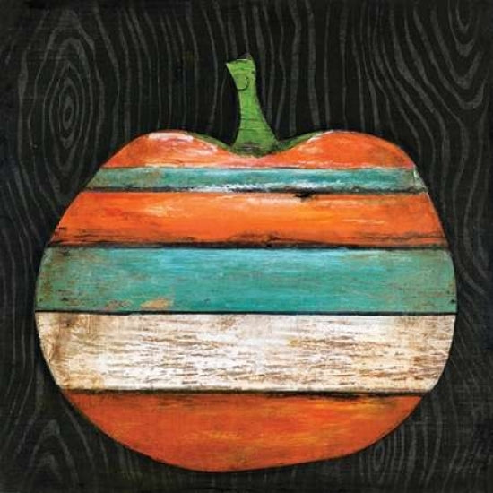 Striped Pumpkin Poster Print by Janet Tava-VARPDX17315 Image 1