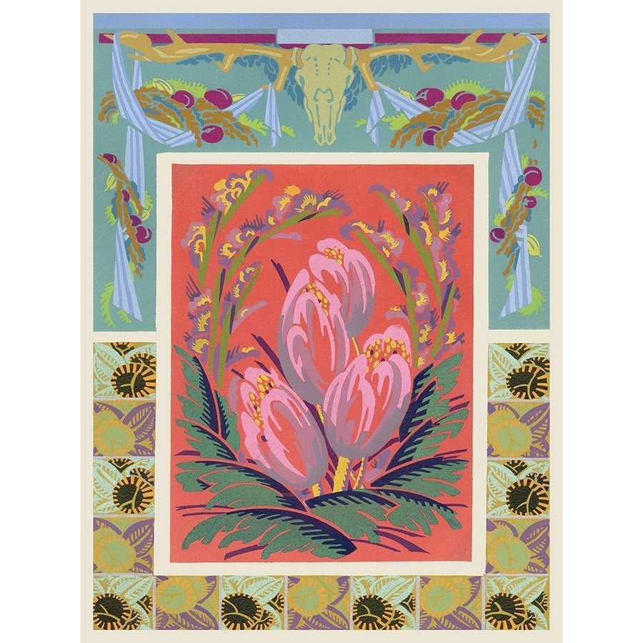 Art Deco Florals VIII Poster Print - Mill Archive Baxter-VARPDX173482Z Image 1