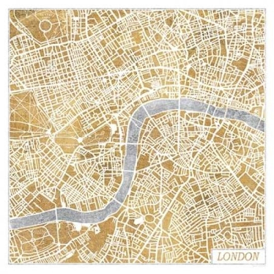 Gilded London Map Poster Print by Laura Marshall-VARPDX17664 Image 2