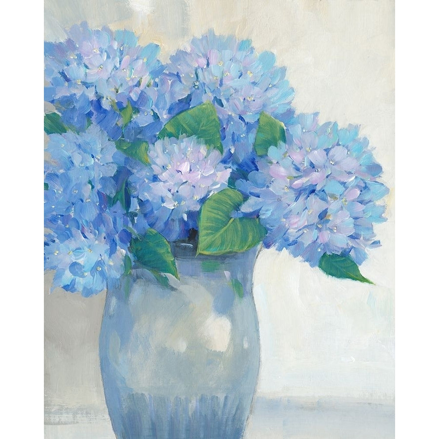 Blue Hydrangeas in Vase I Poster Print - Tim OToole-VARPDX177005FN Image 1