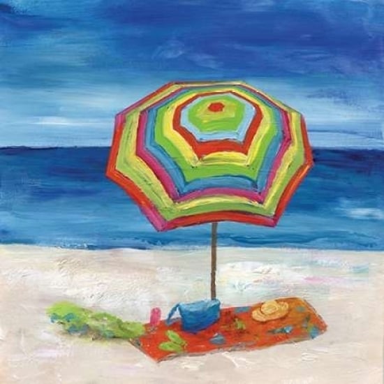 Bright Beach Umbrella II Poster Print by Nan-VARPDX17714 Image 1