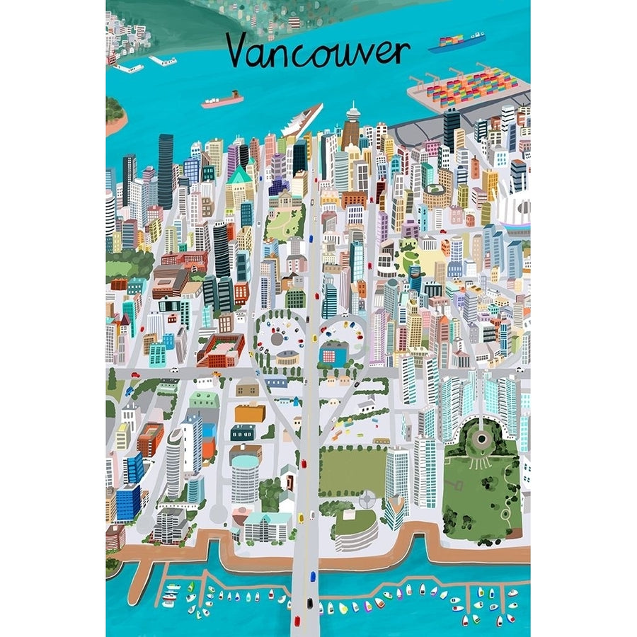 View from Above Vancouver Poster Print - Carla Daly-VARPDX177424Z Image 1