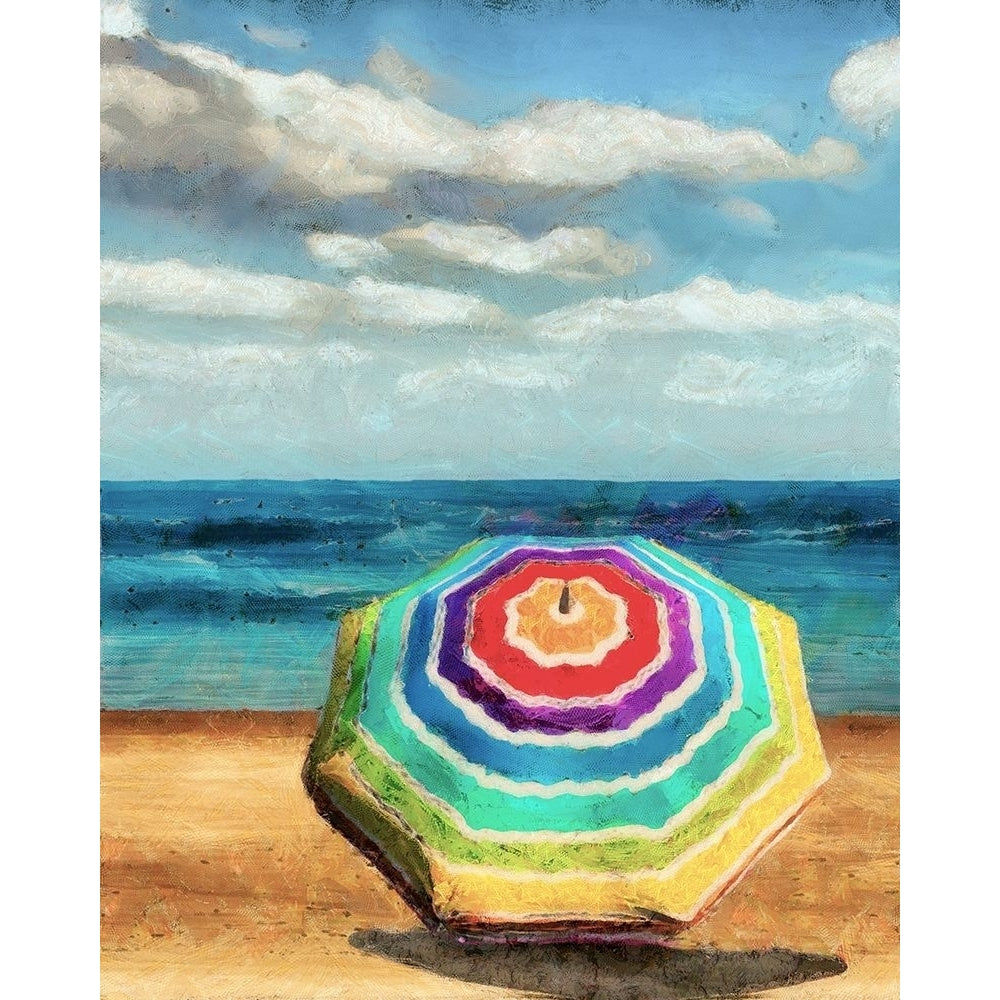 Beach Umbrella I Poster Print - Alonzo Saunders-VARPDX177901Z Image 1