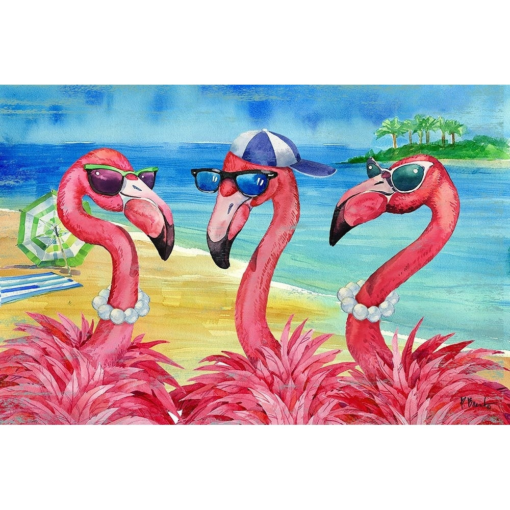 Flamingo Friends And Guy Poster Print - Paul Brent-VARPDX17798A Image 1