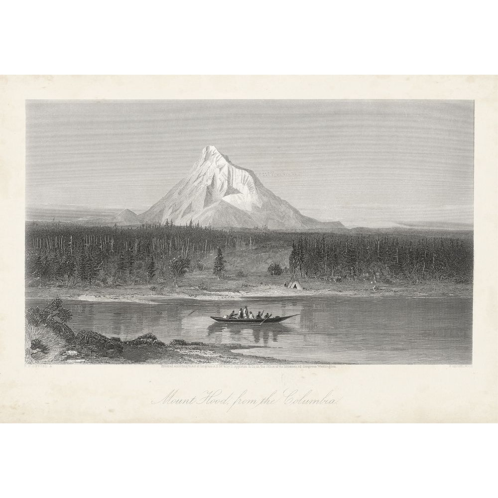 Mount Hood from the Columbia Poster Print - William Cullen Bryant-VARPDX178309Z Image 1