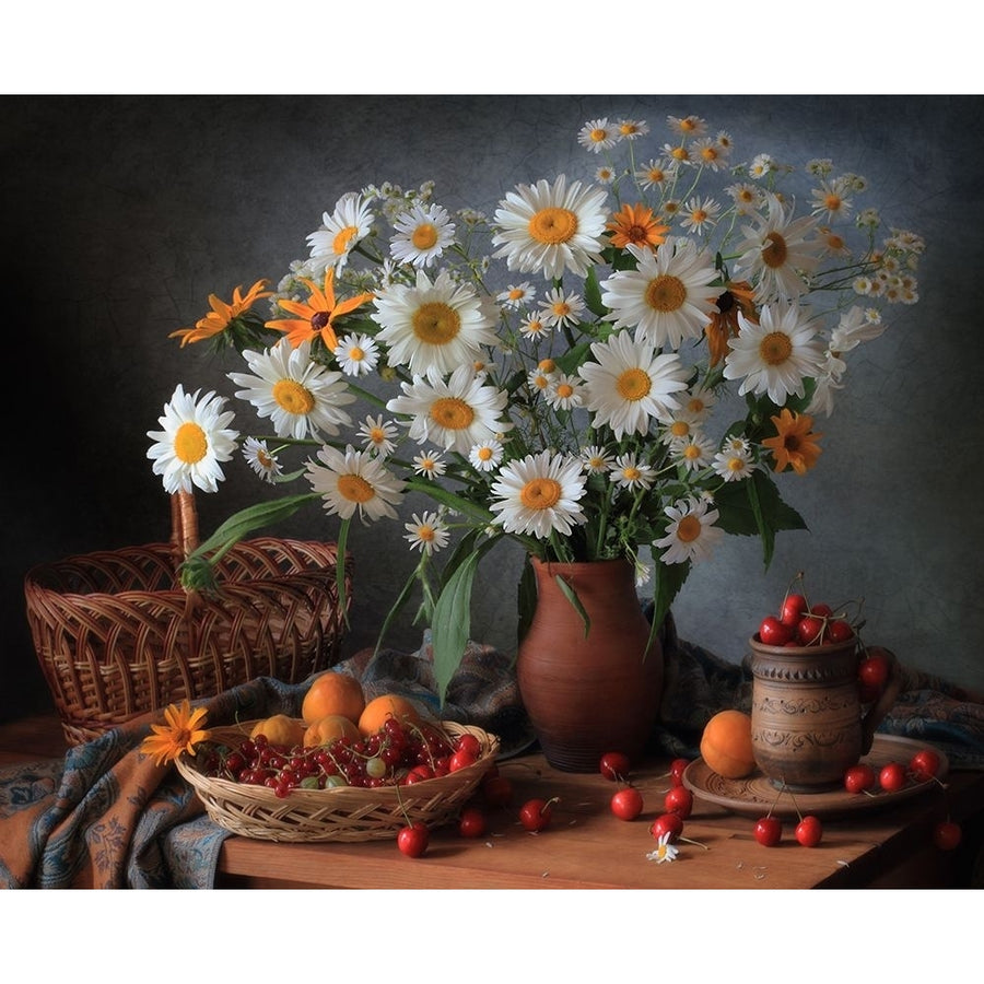 Still Life With A Bouquet Of Daisies Poster Print - Tatyana Skorokhod-VARPDX1787772 Image 1