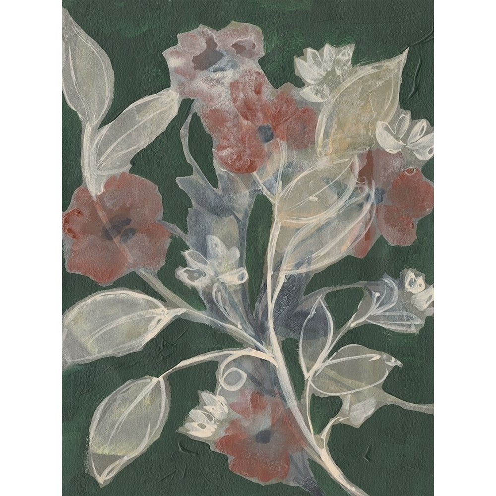 Blooms on Hunter Green II Poster Print - Jennifer Goldberger-VARPDX181374FN Image 1