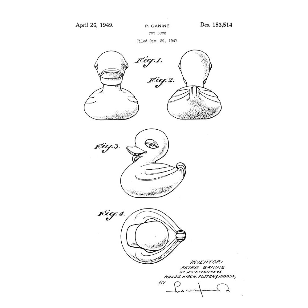 Bath Time Patents IV Poster Print - W Studio-VARPDX182464Z Image 1