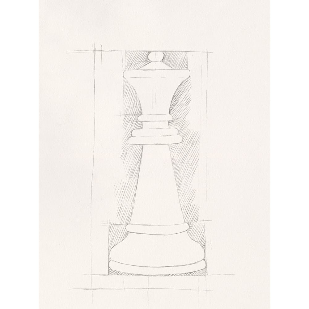 Chess Set Sketch I Poster Print - Emma Caroline-VARPDX183553Z Image 1