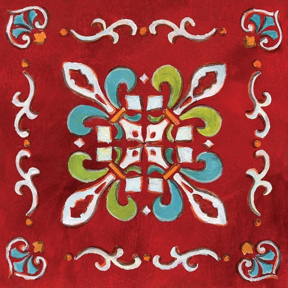 Red Bandana Mosaic Poster Print by Nan-VARPDX18399 Image 1